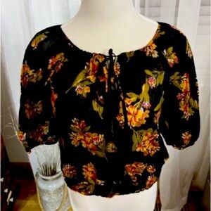 Anthropologie floral blouse sz6